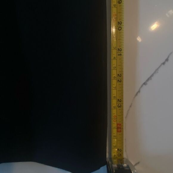 Zara Basic Cropped Wide Leg Black Pants Side Stripe with ZARA repeated Size L - Picture 13 of 13